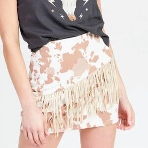 Altar’d state cow print mini skirt
